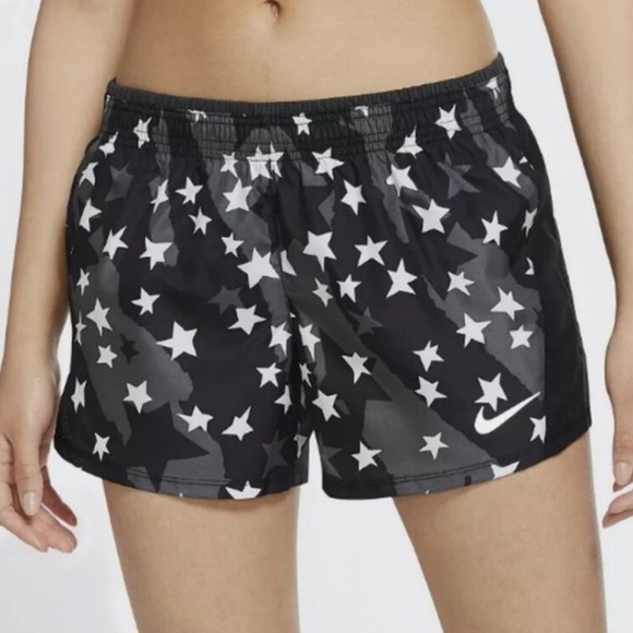 Nike Running shorts Black, White & Grey Star Athletic Lined Shorts Sz-2X. L13 - Picture 2 of 14